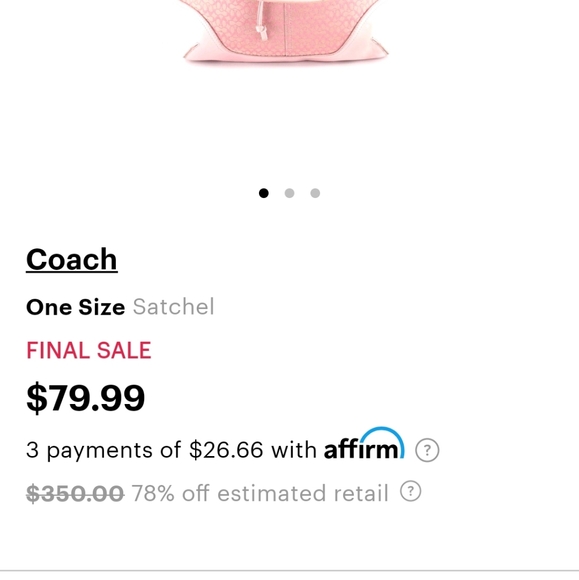 Pink Coach bag - Picture 3 of 7